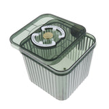 Maxbell Fridge Organizer Container with Handle with Freshness Timer Lid for Kitchen small green