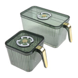 Maxbell Fridge Organizer Container with Handle with Freshness Timer Lid for Kitchen small green