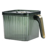 Maxbell Fridge Organizer Container with Handle with Freshness Timer Lid for Kitchen small green