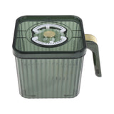 Maxbell Fridge Organizer Container with Handle with Freshness Timer Lid for Kitchen small green