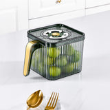 Maxbell Fridge Organizer Container with Handle with Freshness Timer Lid for Kitchen small green