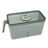 Maxbell Fridge Organizer Container with Handle with Freshness Timer Lid for Kitchen large green