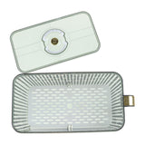 Maxbell Fridge Organizer Container with Handle with Freshness Timer Lid for Kitchen large green