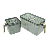 Maxbell Fridge Organizer Container with Handle with Freshness Timer Lid for Kitchen large green