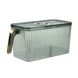 Maxbell Fridge Organizer Container with Handle with Freshness Timer Lid for Kitchen large green