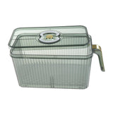 Maxbell Fridge Organizer Container with Handle with Freshness Timer Lid for Kitchen large green