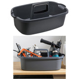 Maxbell Caddy Storage Organizer Tote with Handle Large Capacity Bath Basket for Dorm Grey