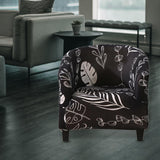 Maxbell Polyester Tub Chair Covers Armchair cover, home decors for Living room, bar Black