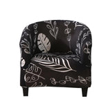 Maxbell Polyester Tub Chair Covers Armchair cover, home decors for Living room, bar Black