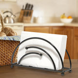 Maxbell Metal Tabletop Paper Napkin Holder Stand Organization for home Black