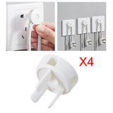 Maxbell Wall Socket Holder Hanging Plug Hanger for Home, Bathroom Three Plug