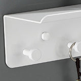 Maxbell Wall Mounted Key Hook Key Organizer Rack for Entryway Porch Bedroom White