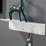 Maxbell Wall Mounted Key Hook Key Organizer Rack for Entryway Porch Bedroom White