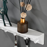 Maxbell Wall Mounted Key Hook Key Organizer Rack for Entryway Porch Bedroom White