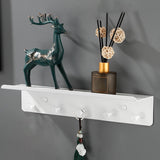 Maxbell Wall Mounted Key Hook Key Organizer Rack for Entryway Porch Bedroom White