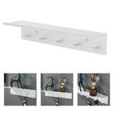 Maxbell Wall Mounted Key Hook Key Organizer Rack for Entryway Porch Bedroom White