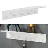 Maxbell Wall Mounted Key Hook Key Organizer Rack for Entryway Porch Bedroom White