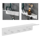 Maxbell Wall Mounted Key Hook Key Organizer Rack for Entryway Porch Bedroom White