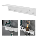 Maxbell Wall Mounted Key Hook Key Organizer Rack for Entryway Porch Bedroom White
