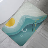 Maxbell Diatomaceous Bath Mat Non Slip Thin Washable for Home Bathroom Kitchen sunrise