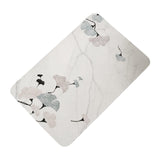 Maxbell Diatomaceous Bath Mat Non Slip Thin Washable for Home Bathroom Kitchen Gingko marble