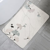 Maxbell Diatomaceous Bath Mat Non Slip Thin Washable for Home Bathroom Kitchen Gingko marble