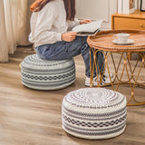 Maxbell Large Pouf Cover Bedroom Decor Textured Decorative Handmade Woven Foot Rest