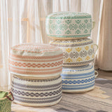 Maxbell Large Pouf Cover Bedroom Decor Textured Decorative Handmade Woven Foot Rest