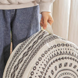 Maxbell Large Pouf Cover Bedroom Decor Textured Decorative Handmade Woven Foot Rest