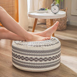 Maxbell Large Pouf Cover Bedroom Decor Textured Decorative Handmade Woven Foot Rest