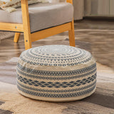 Maxbell Large Pouf Cover Bedroom Decor Textured Decorative Handmade Woven Foot Rest