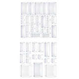 Maxbell Versatile Makeup Drawer Organizer Dividers Clear for Jewelries Set of 25