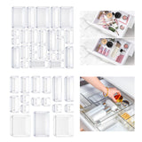 Maxbell Versatile Makeup Drawer Organizer Dividers Clear for Jewelries Set of 25