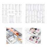 Maxbell Versatile Makeup Drawer Organizer Dividers Clear for Jewelries Set of 25