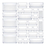Maxbell Versatile Makeup Drawer Organizer Dividers Clear for Jewelries Set of 25