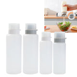 Maxbell Salad Dressing Bottle Ketchup Dispenser with Scale Cover for Restaurant 350ml white
