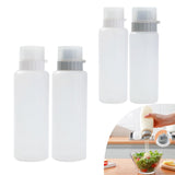 Maxbell Salad Dressing Bottle Ketchup Dispenser with Scale Cover for Restaurant 350ml white