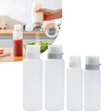 Maxbell Salad Dressing Bottle Ketchup Dispenser with Scale Cover for Restaurant 350ml white