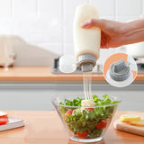 Maxbell Salad Dressing Bottle Ketchup Dispenser with Scale Cover for Restaurant 350ml grey