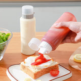 Maxbell Salad Dressing Bottle Ketchup Dispenser with Scale Cover for Restaurant 350ml grey