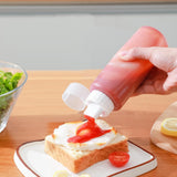 Maxbell Salad Dressing Bottle Ketchup Dispenser with Scale Cover for Restaurant 175ml white