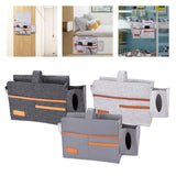 Maxbell Hanging Bedside Caddy Felt Organizer for Living Room Phones Books Dark Gray