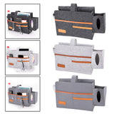 Maxbell Hanging Bedside Caddy Felt Organizer for Living Room Phones Books Dark Gray