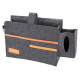 Maxbell Hanging Bedside Caddy Felt Organizer for Living Room Phones Books Dark Gray