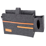 Maxbell Hanging Bedside Caddy Felt Organizer for Living Room Phones Books Dark Gray