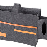 Maxbell Hanging Bedside Caddy Felt Organizer for Living Room Phones Books Dark Gray