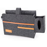 Maxbell Hanging Bedside Caddy Felt Organizer for Living Room Phones Books Dark Gray