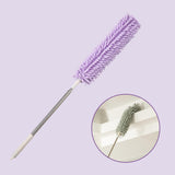 Maxbell 2.5M Extendable Ceiling Duster Bendable Duster for Cleaning Wardrobe  Purple