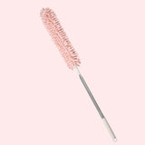 Maxbell 2.5M Extendable Ceiling Duster Bendable Duster for Cleaning Wardrobe  Pink