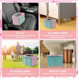 Maxbell Lightweight Travel Toilet Potty Chair Car Toilet for Travel Hiking Pink